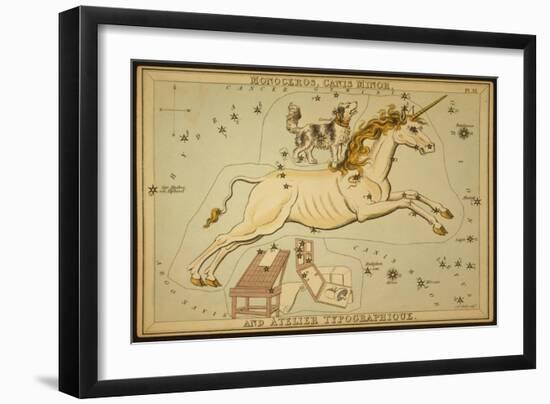 Monoceros and Canis Minor Constellations, 1825-Science Source-Framed Giclee Print