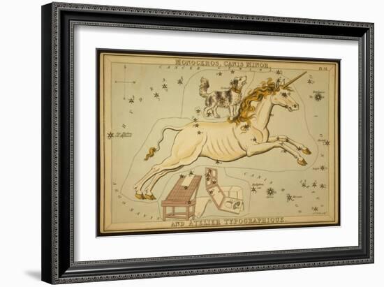 Monoceros and Canis Minor Constellations, 1825-Science Source-Framed Giclee Print