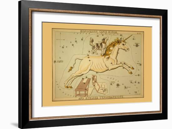 Monoceros, Canis Minor, and Atelier Typographique-Aspin Jehosaphat-Framed Art Print