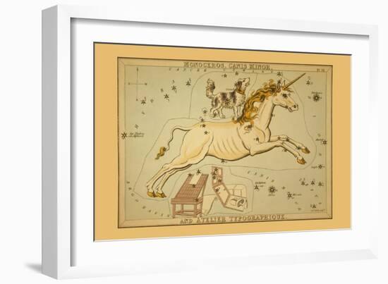 Monoceros, Canis Minor, and Atelier Typographique-Aspin Jehosaphat-Framed Art Print