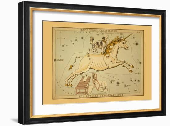 Monoceros, Canis Minor, and Atelier Typographique-Aspin Jehosaphat-Framed Art Print