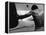 Monochromatic Image of a Boxer Working Out-null-Framed Premier Image Canvas