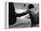 Monochromatic Image of a Boxer Working Out-null-Framed Premier Image Canvas