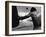 Monochromatic Image of a Boxer Working Out-null-Framed Photographic Print