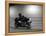 Monochromatic Image of a Motorcycle Rider-null-Framed Premier Image Canvas