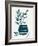 Monochrome Blue Botanical Sketches VII-Anne Tavoletti-Framed Art Print