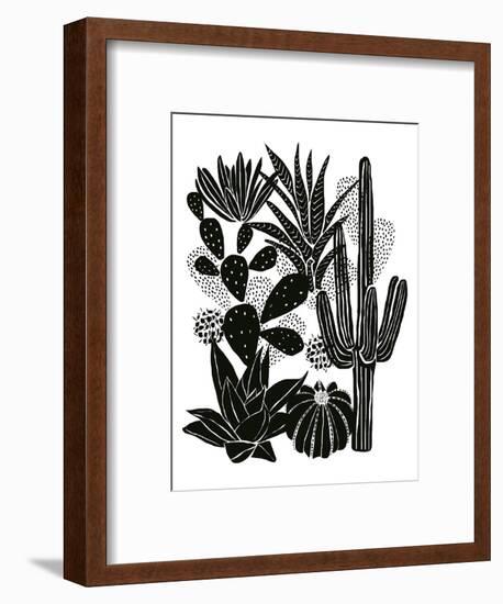 Monochrome Cacti-Myriam Tebbakha-Framed Art Print