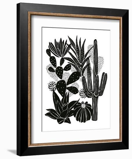 Monochrome Cacti-Myriam Tebbakha-Framed Art Print