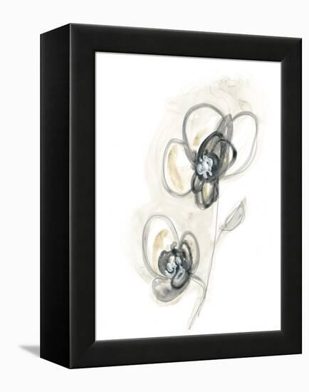 Monochrome Floral Study II-June Vess-Framed Stretched Canvas