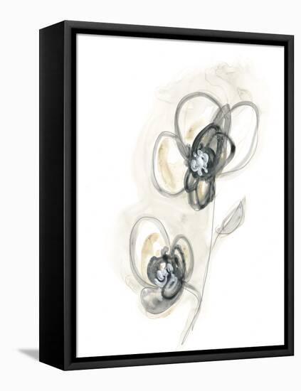 Monochrome Floral Study II-June Vess-Framed Stretched Canvas