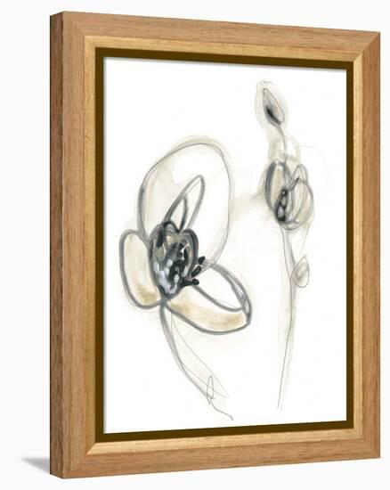 Monochrome Floral Study III-June Vess-Framed Stretched Canvas