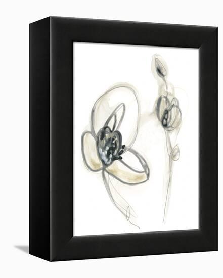 Monochrome Floral Study III-June Vess-Framed Stretched Canvas