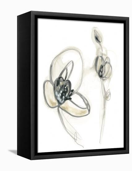 Monochrome Floral Study III-June Vess-Framed Stretched Canvas