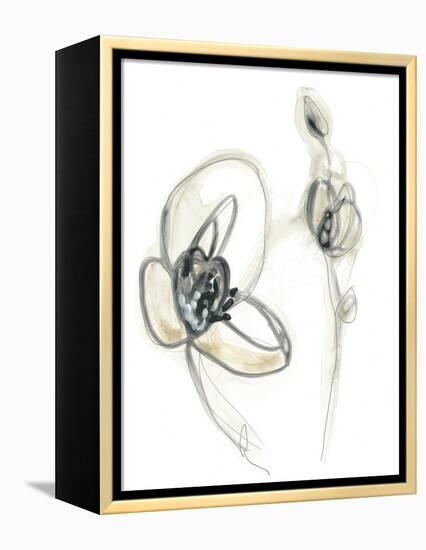 Monochrome Floral Study III-June Vess-Framed Stretched Canvas