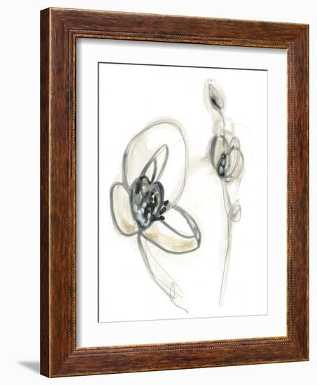 Monochrome Floral Study III-June Vess-Framed Art Print