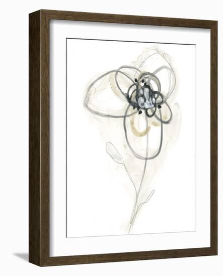 Monochrome Floral Study IV-June Vess-Framed Art Print