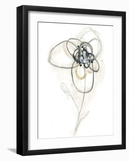 Monochrome Floral Study IV-June Vess-Framed Art Print