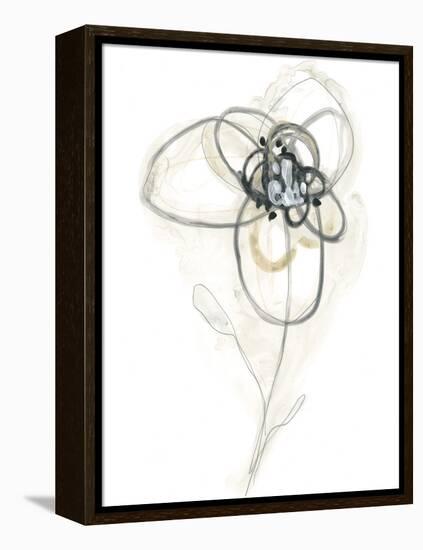 Monochrome Floral Study IV-June Vess-Framed Stretched Canvas