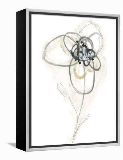 Monochrome Floral Study IV-June Vess-Framed Stretched Canvas