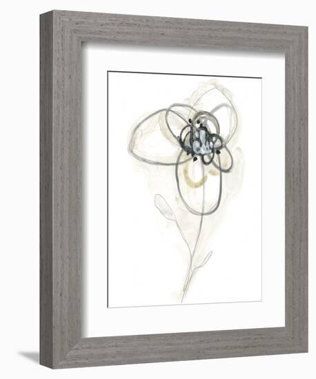 Monochrome Floral Study IV-June Vess-Framed Premium Giclee Print