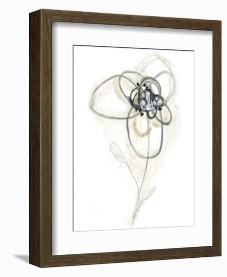 Monochrome Floral Study IV-June Vess-Framed Premium Giclee Print