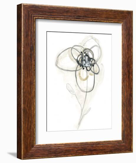 Monochrome Floral Study IV-June Vess-Framed Premium Giclee Print