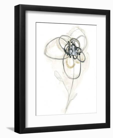 Monochrome Floral Study IV-June Vess-Framed Premium Giclee Print