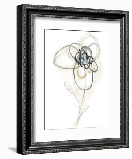 Monochrome Floral Study IV-June Vess-Framed Premium Giclee Print