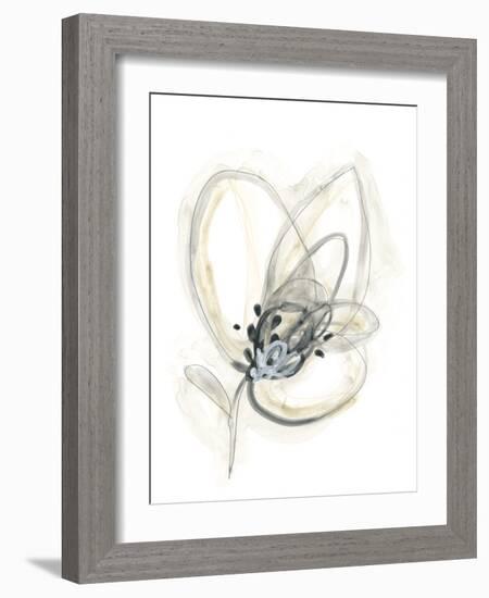 Monochrome Floral Study V-June Vess-Framed Art Print