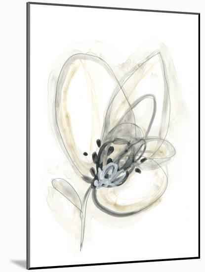 Monochrome Floral Study V-June Vess-Mounted Art Print