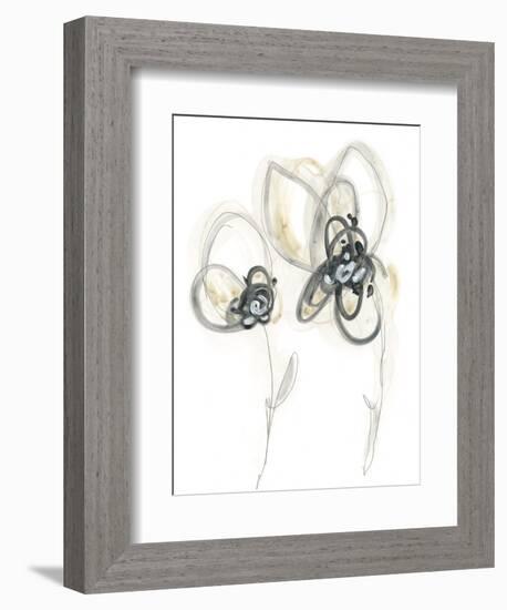 Monochrome Floral Study VI-June Vess-Framed Premium Giclee Print