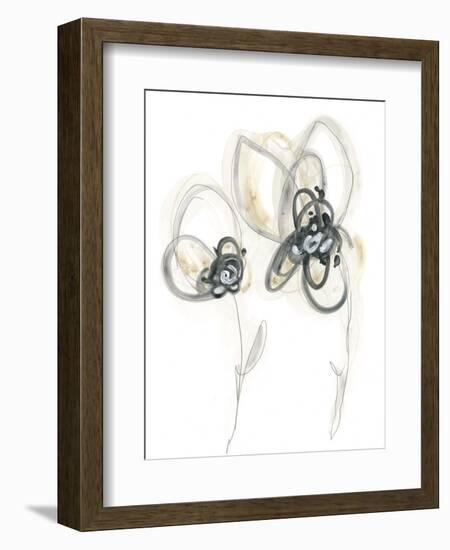 Monochrome Floral Study VI-June Vess-Framed Premium Giclee Print