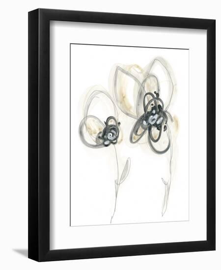 Monochrome Floral Study VI-June Vess-Framed Premium Giclee Print