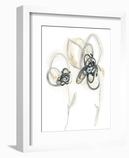 Monochrome Floral Study VI-June Vess-Framed Premium Giclee Print