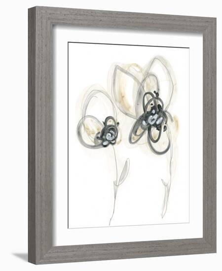 Monochrome Floral Study VI-June Vess-Framed Art Print