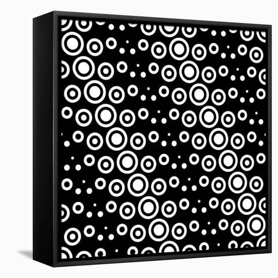 Monochrome Geometric Background-Maksim Krasnov-Framed Stretched Canvas