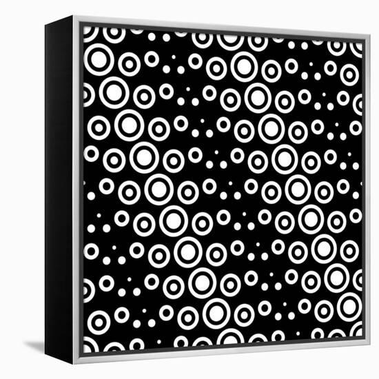 Monochrome Geometric Background-Maksim Krasnov-Framed Stretched Canvas