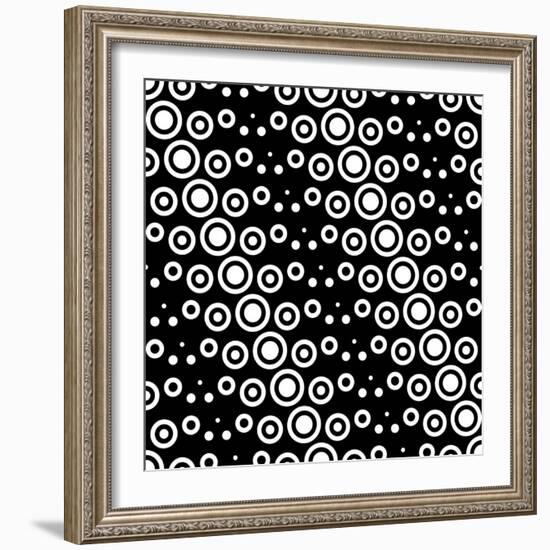 Monochrome Geometric Background-Maksim Krasnov-Framed Art Print