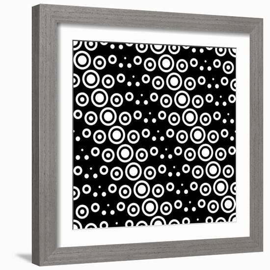 Monochrome Geometric Background-Maksim Krasnov-Framed Art Print