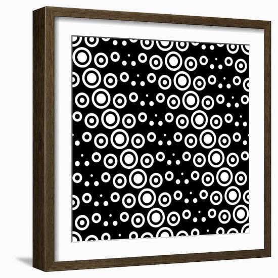 Monochrome Geometric Background-Maksim Krasnov-Framed Art Print