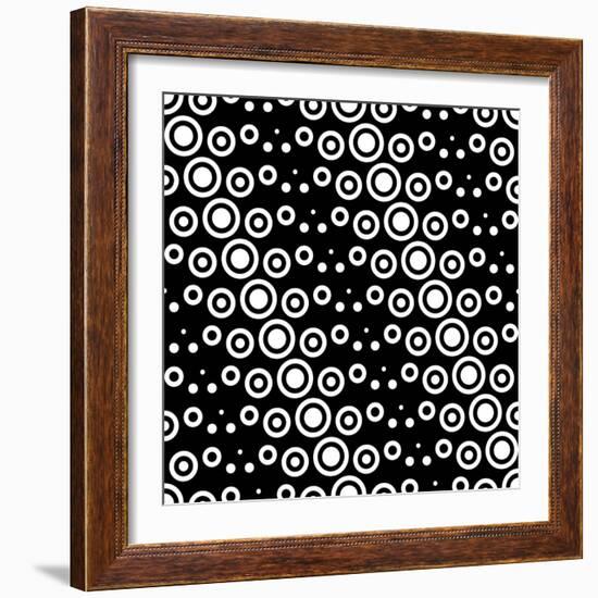 Monochrome Geometric Background-Maksim Krasnov-Framed Art Print