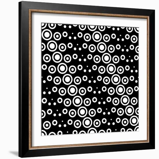 Monochrome Geometric Background-Maksim Krasnov-Framed Art Print