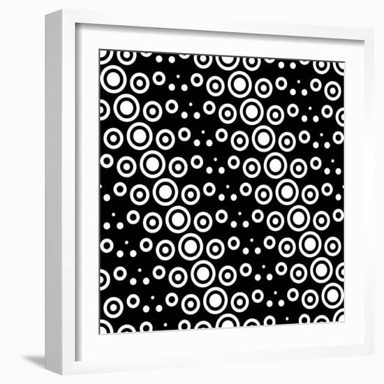 Monochrome Geometric Background-Maksim Krasnov-Framed Art Print