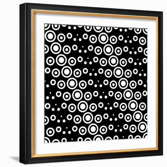 Monochrome Geometric Background-Maksim Krasnov-Framed Art Print