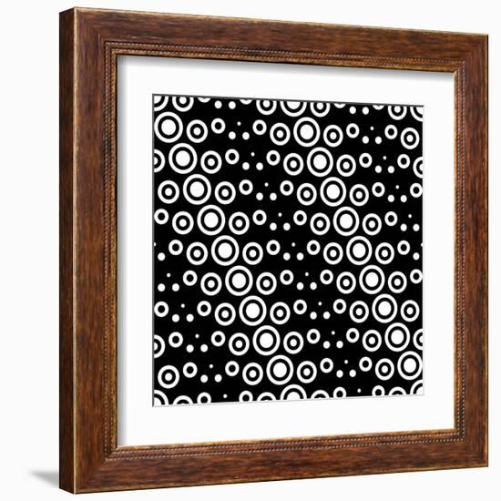 Monochrome Geometric Background-Maksim Krasnov-Framed Art Print