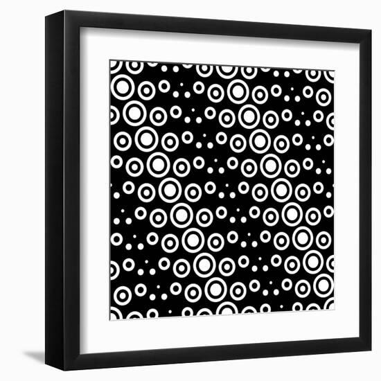 Monochrome Geometric Background-Maksim Krasnov-Framed Art Print