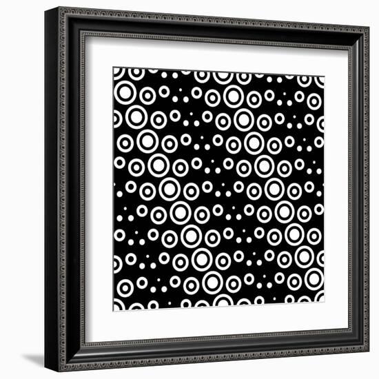 Monochrome Geometric Background-Maksim Krasnov-Framed Art Print