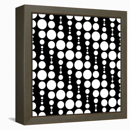 Monochrome Geometric Design-Maksim Krasnov-Framed Stretched Canvas