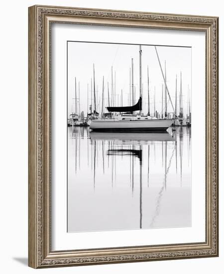 Monochrome Harbor-Nicholas Bell-Framed Photographic Print