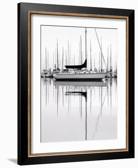 Monochrome Harbor-Nicholas Bell-Framed Photographic Print